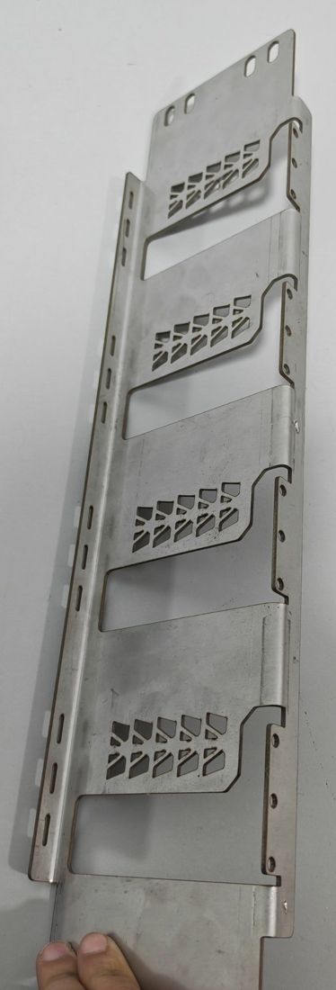 Stainless mounting rail with multiple bends